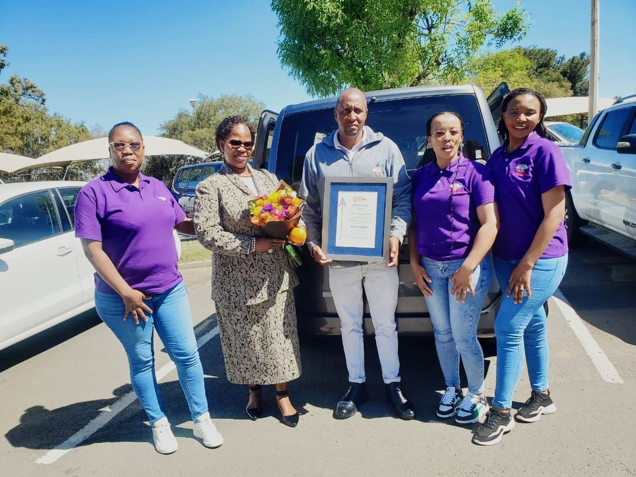 Wilies Hospital team receiving the PMR Africa Diamond Arrow 2025 award