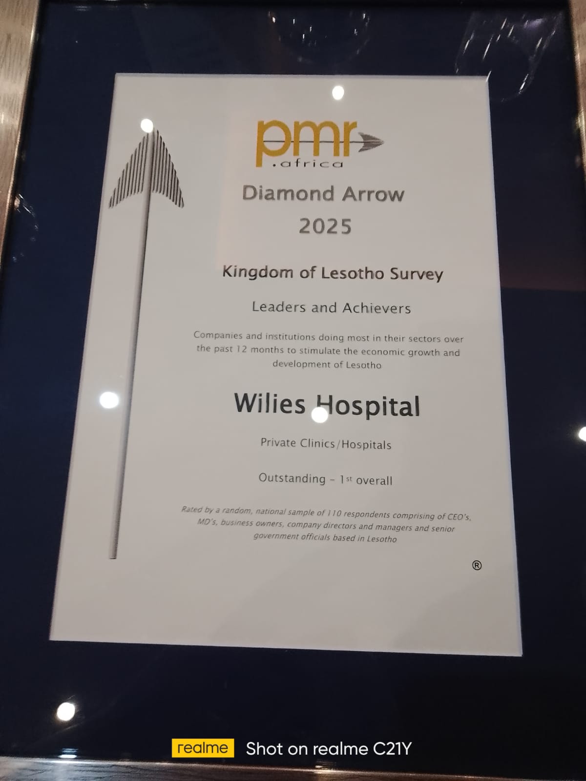 PMR Africa Diamond Arrow 2025 Certificate